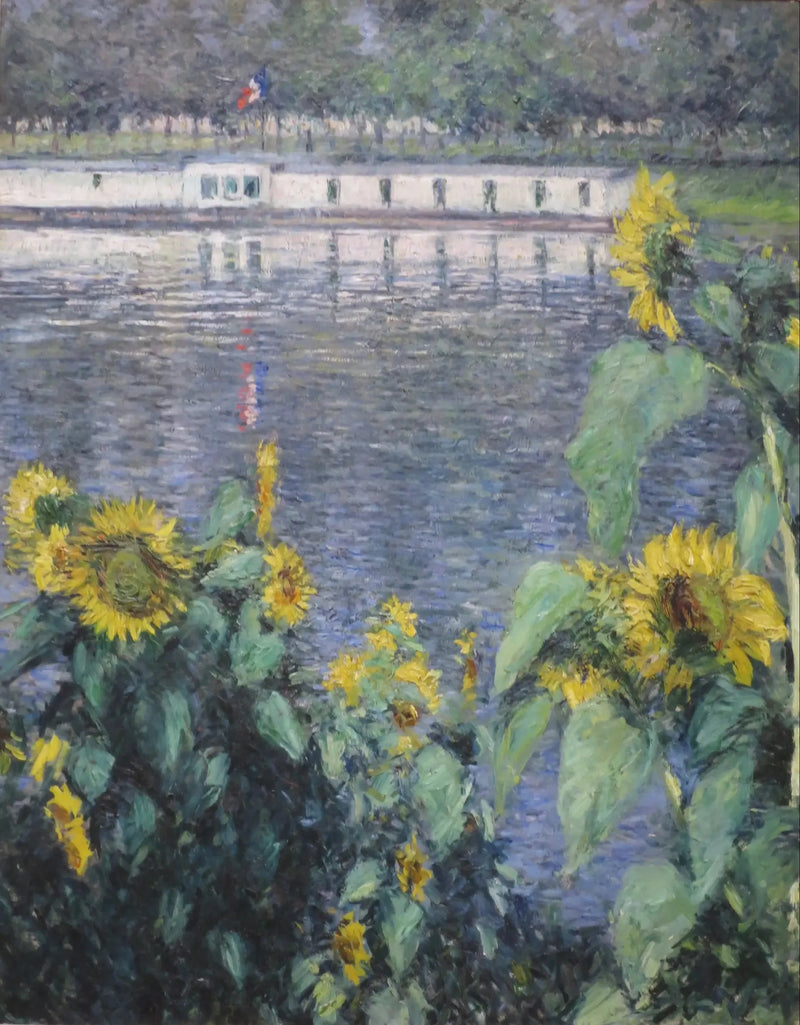 Tournesols le long de la Seine - Gustave Caillebotte