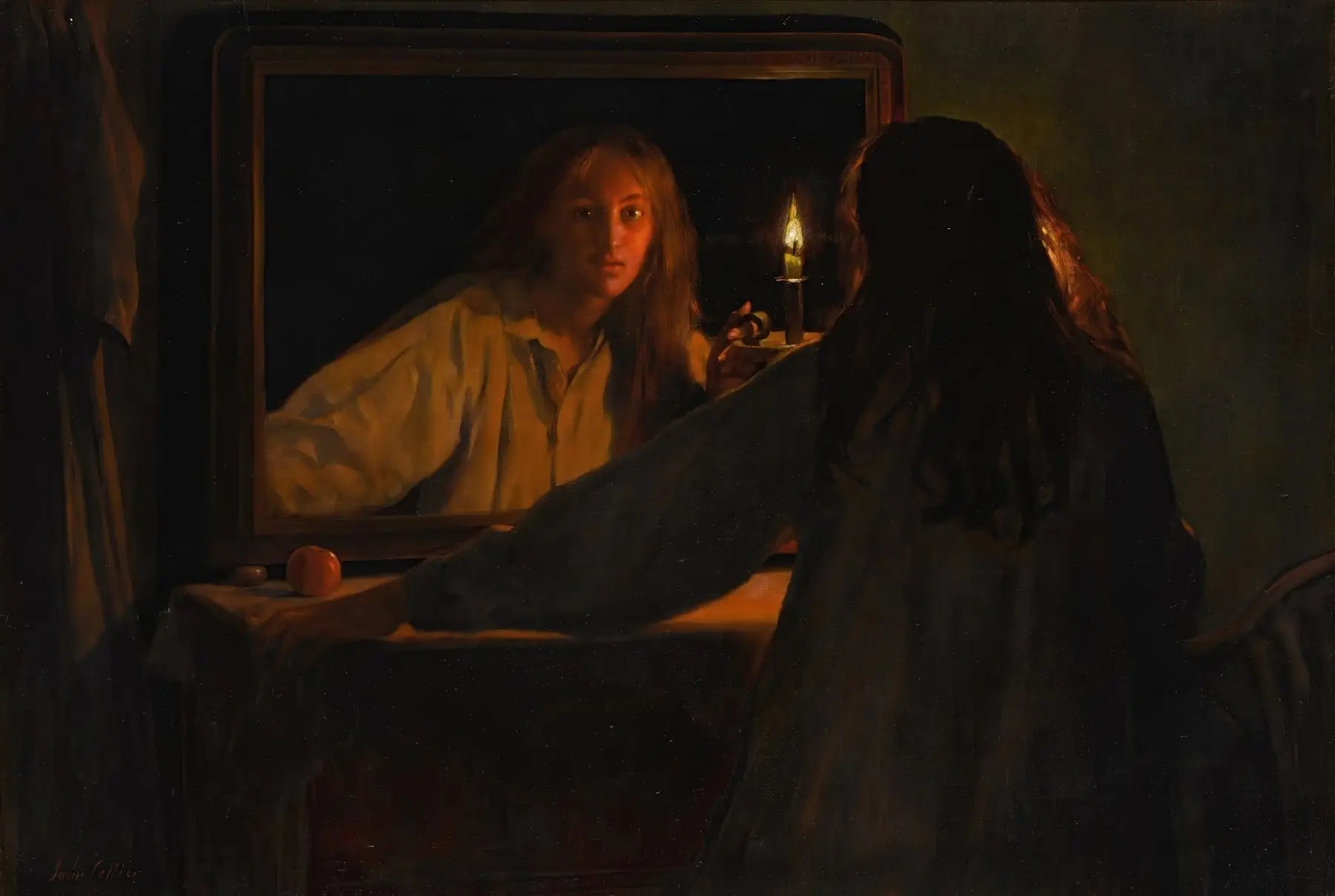 Tout Halloween - John Collier image 1 copie de tableau peinte à la main