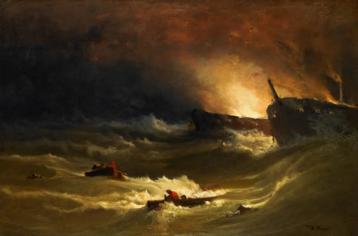 Tragédie en mer - George Inness image 1 tableau peint à l’huile sur toile