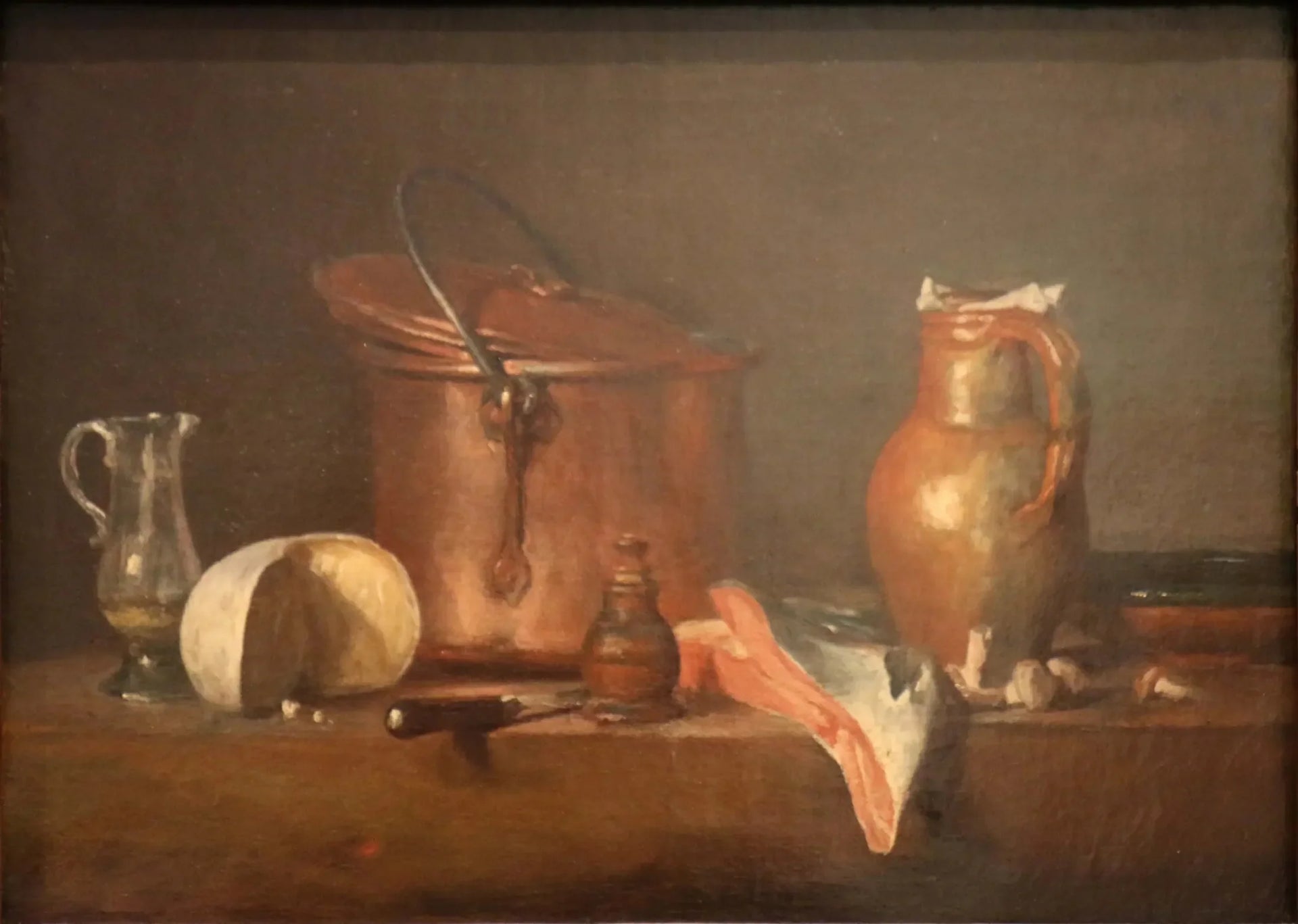 Tranche de saumon - Jean Siméon Chardin image 1 reproduction de peinture à l’huile