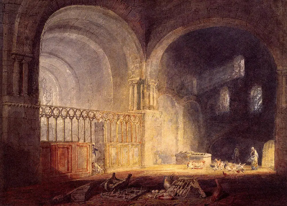Transept of Ewenny Priory, Glamorganshire - J. M. W. Turner image 1 copie de tableau peinte à la main