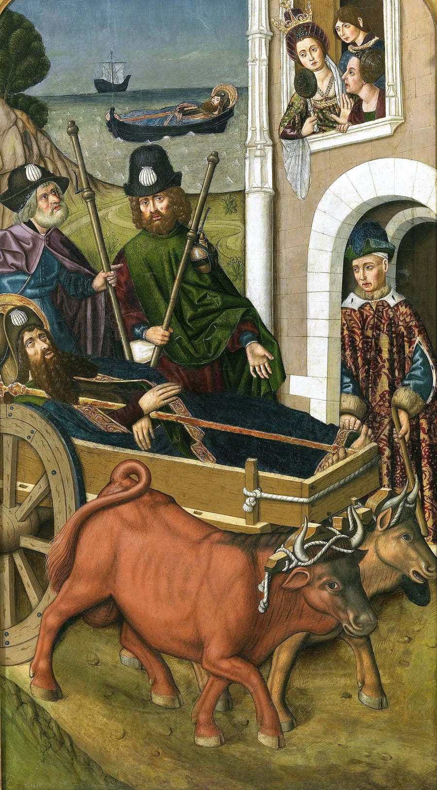 La translation du corps de saint Jacques le Majeur au palais de la reine Lupa - Martín Bernat