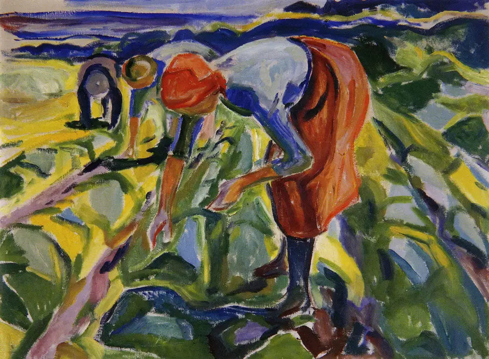 Travail des champs - Edvard Munch image 1 reproduction artisanale de tableau