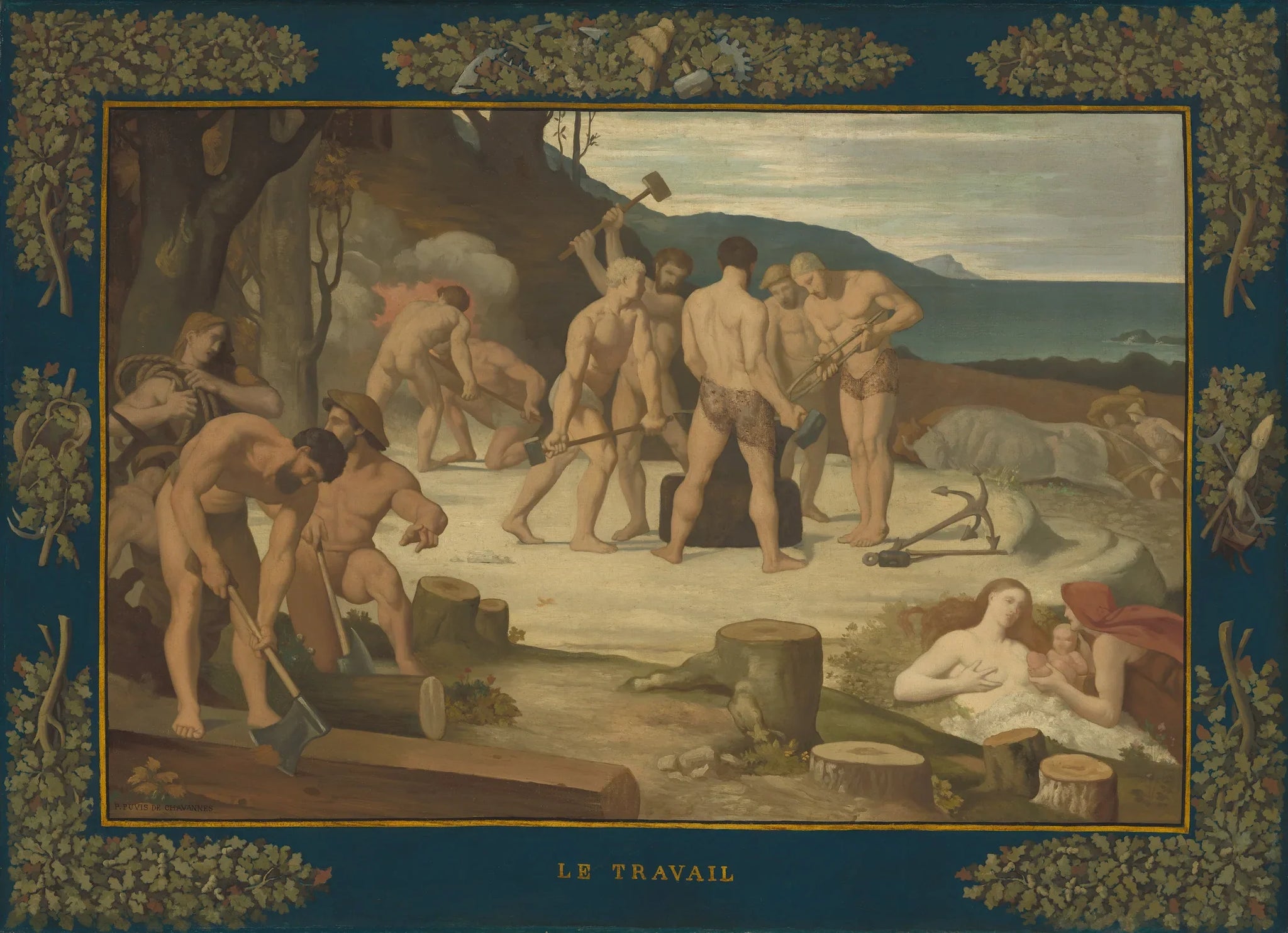 Travail - Pierre Puvis de Chavannes image 1 reproduction de peinture à l’huile