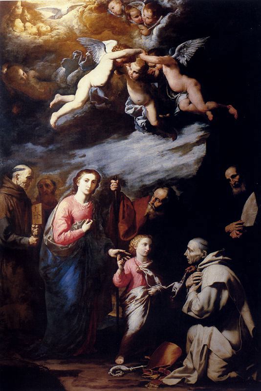 Trinitas terrestris con santi e l'Eterno Padre - Jusepe de Ribera image 1 reproduction de peinture à l’huile
