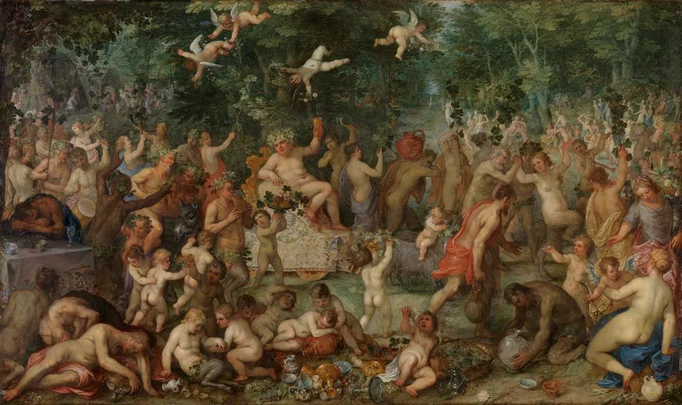 Triomphe de Bacchus - Jan Brueghel l'Ancien image 1 copie peinte à la main à l’huile