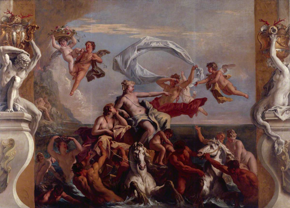 Triomphe de Galatée - Sebastiano Ricci image 1 copie peinte à la main à l’huile