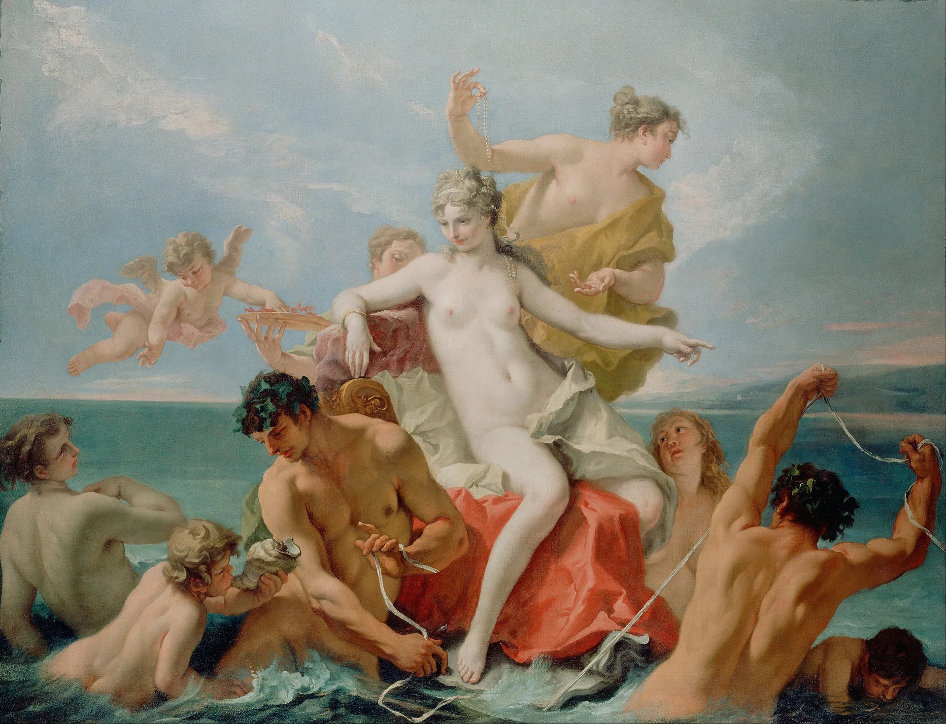 Triomphe de la Vénus Marine - Sebastiano Ricci image 1 reproduction de peinture à l’huile