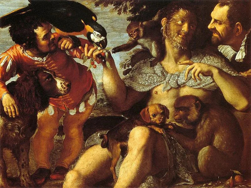 Triple portrait (Arrigo peloso, Pietro matto et Amon nano) ) - Agostino Carracci image 1 reproduction de peinture à l’huile