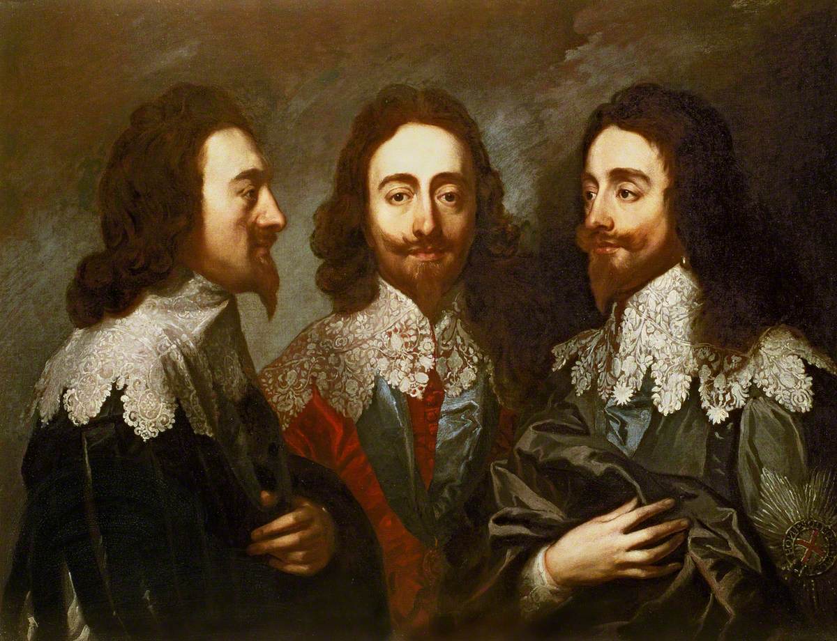 Triple portrait de Charles Ier (d'après Anthony van Dick) - Carlo Maratta image 1 reproduction artisanale de tableau