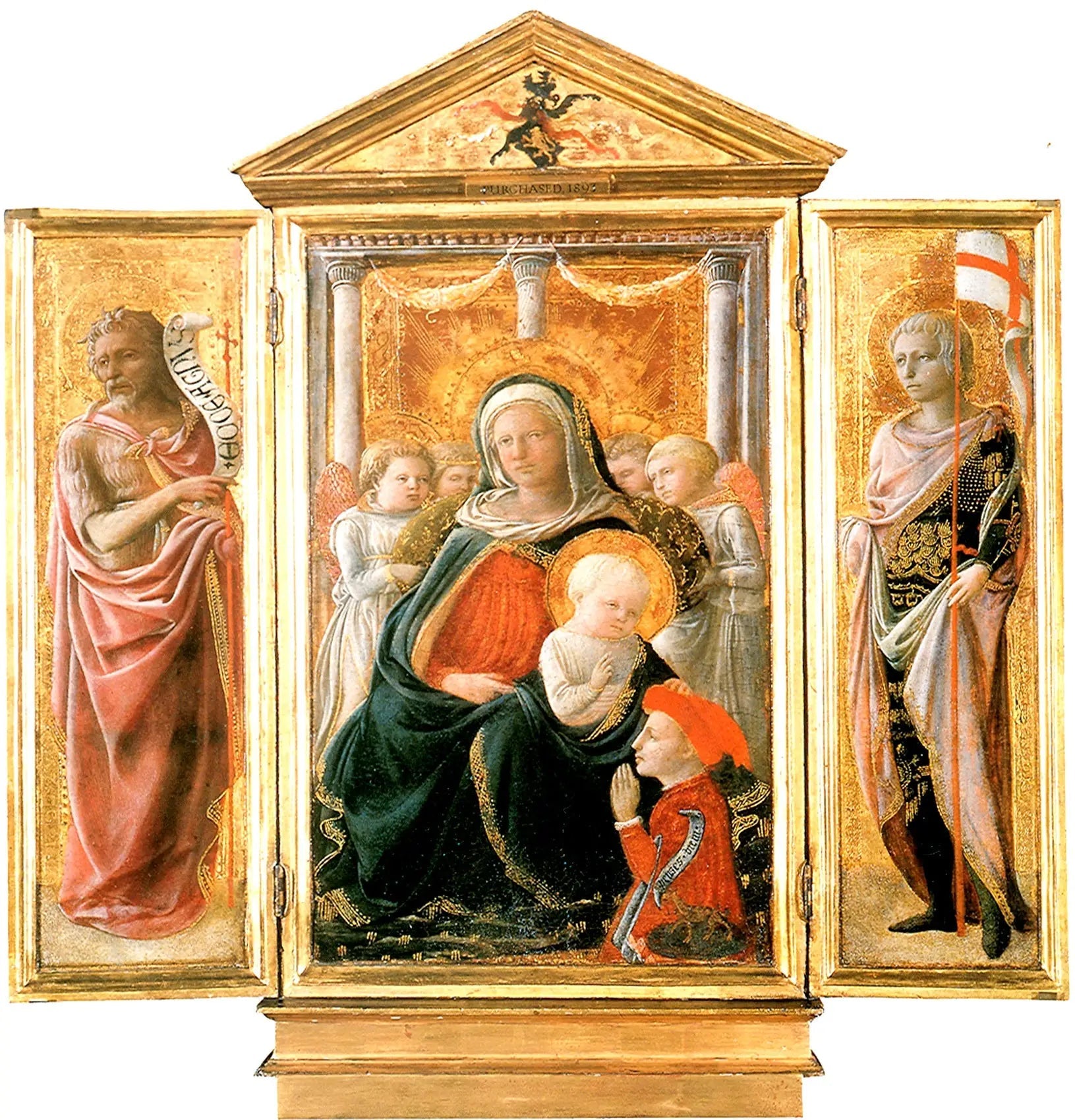 Triptych of the Madonna of Humility with Saints - Fra Filippo Lippi image 1 copie peinte à la main à l’huile