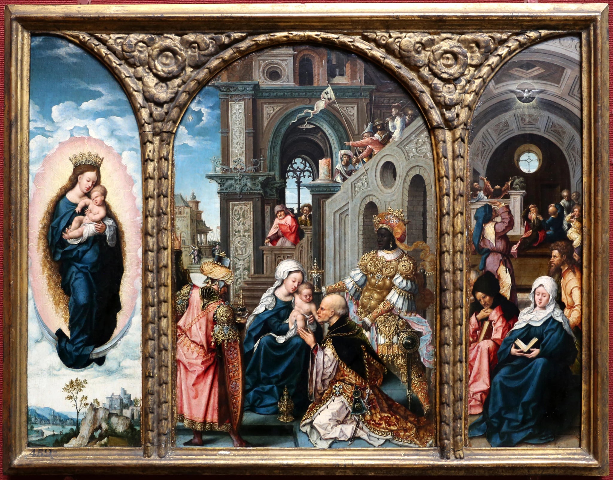 Triptyque. L'Adoration des Mages, la Descente du - Jan Mabuse