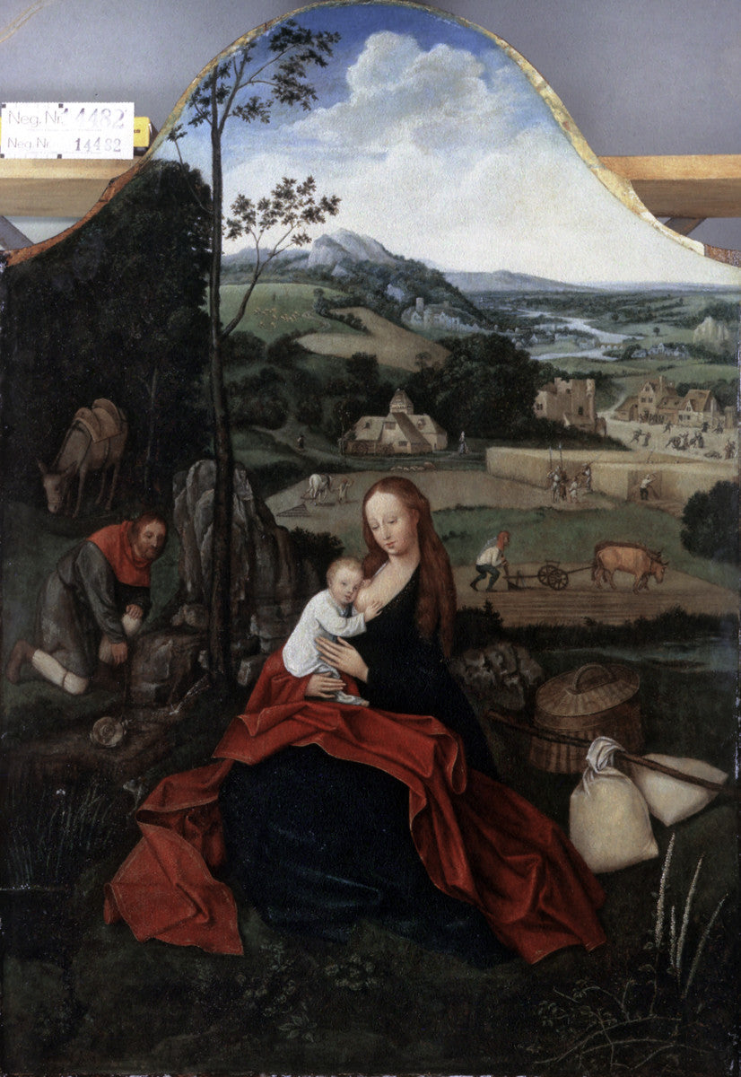 Triptyque : centre. Le Repos sur la Route d'Egypte - Joachim Patinier image 1 reproduction d’œuvre d’art à l’huile