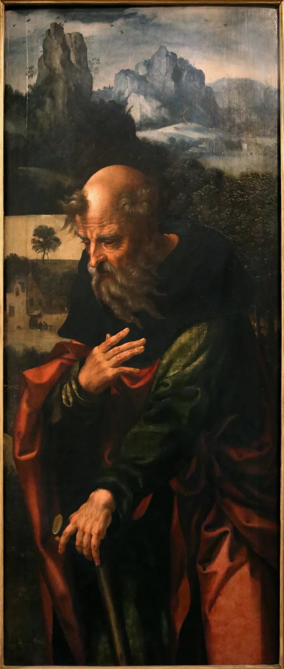 Triptyque de Lucques : Saint Antoine - Maarten van Heemskerck image 1 reproduction de peinture à l’huile