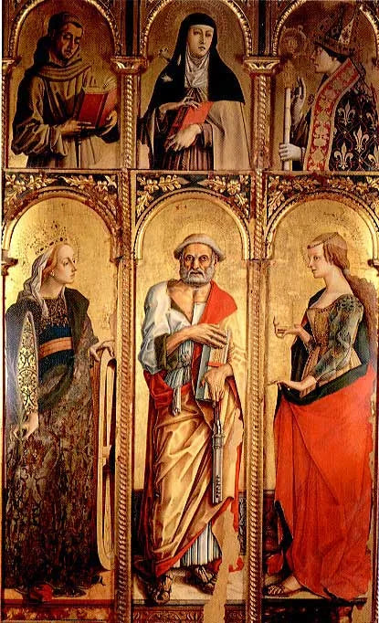 Triptyque de Montefiore - Carlo Crivelli image 1 reproduction artisanale de tableau
