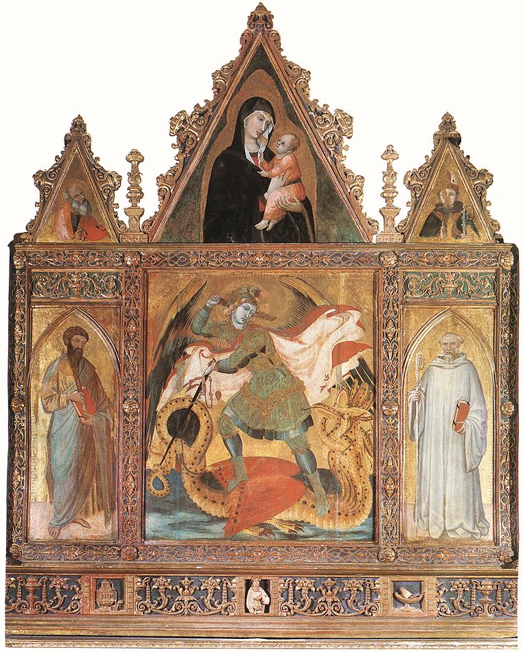 Triptyque de San Michele - Ambrogio Lorenzetti image 1 reproduction de peinture à l’huile