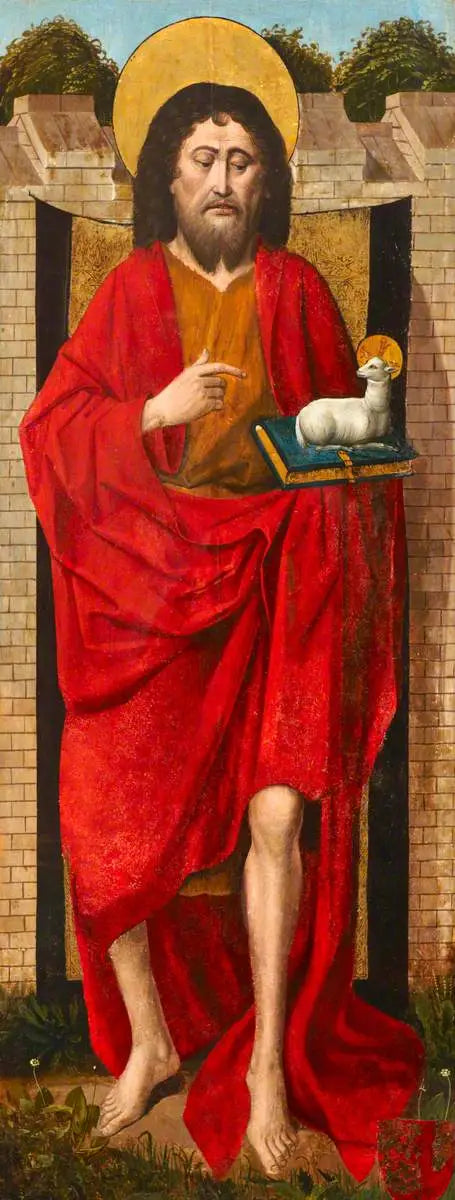 Triptyque de Weston (Jean-Baptiste) (triptyque, aile gauche, extérieur) - Rogier van der Weyden image 1 copie peinte à la main à l’huile