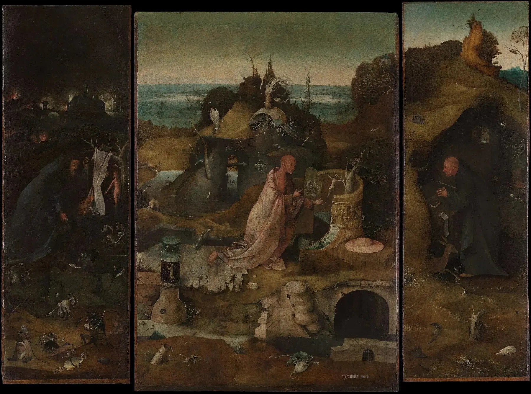 Triptyque des ermites - Hieronymus Bosch image 1 reproduction artisanale de tableau