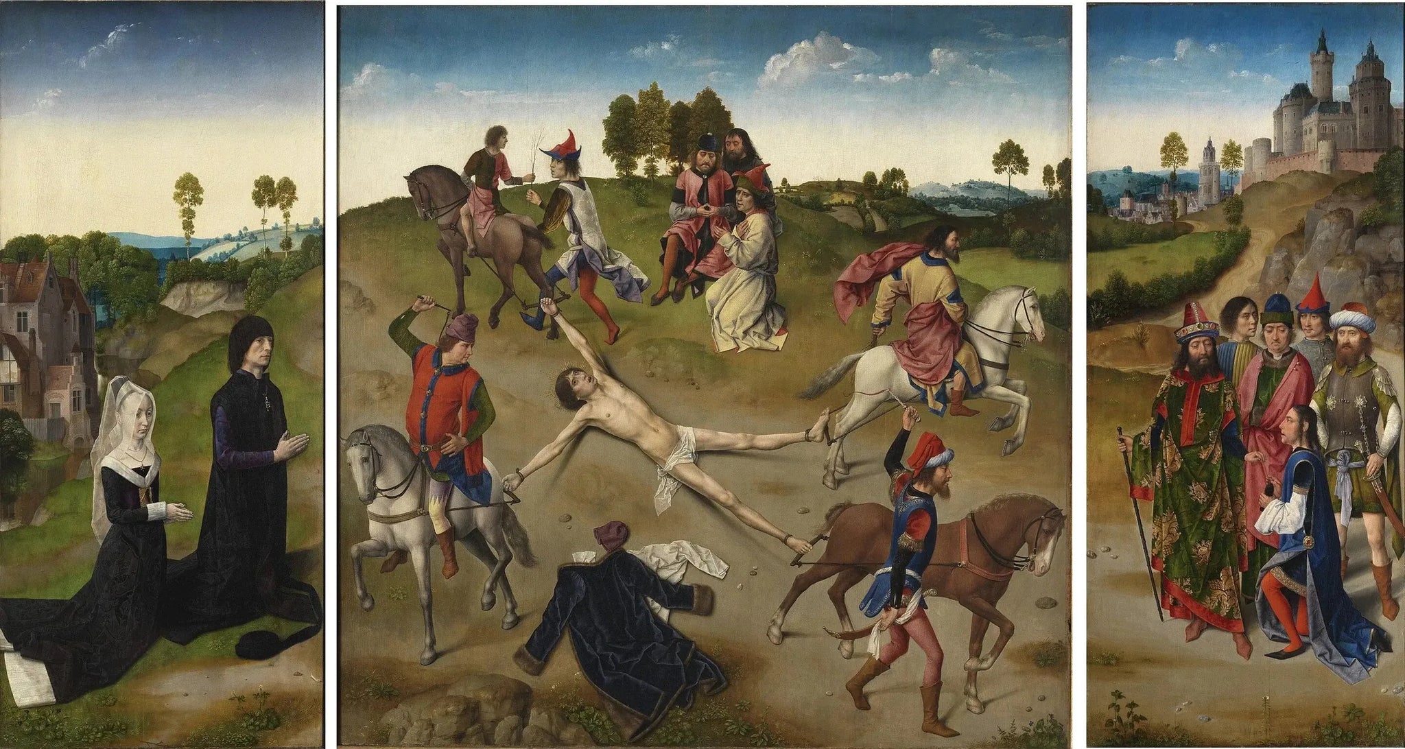 Triptyque du martyre de saint Hippolyte - Hugo van der Goes image 1 tableau peint à l’huile sur toile