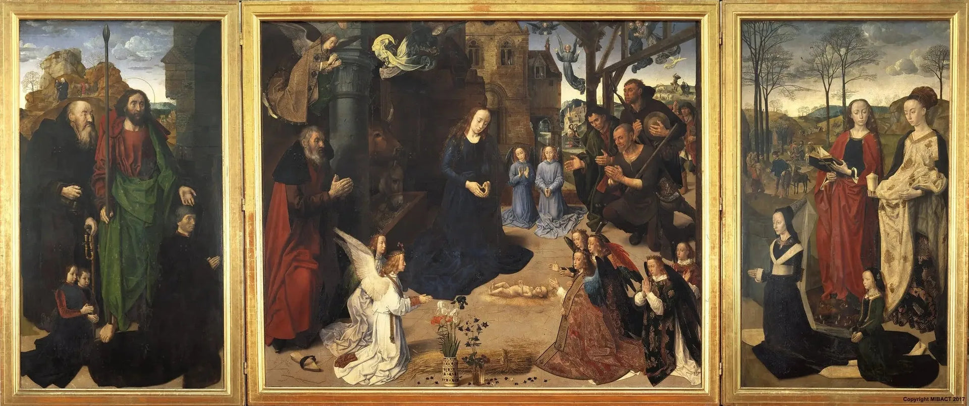 Triptyque Portinari - Hugo van der Goes image 1 copie peinte à la main à l’huile