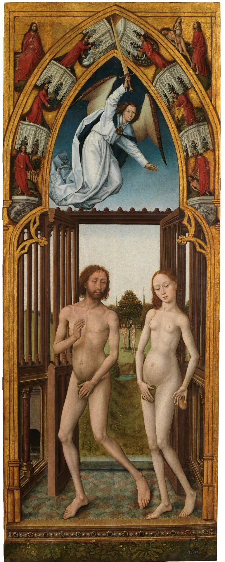 Triptyque de rédemption: Adam et Ève expulsés du paradis - Vrancke van der Stockt