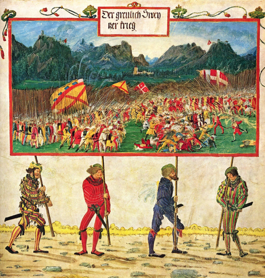 Triumphzug Kaiser Maximilians, Szene: Der Schweizer Krieg - Albrecht Altdorfer