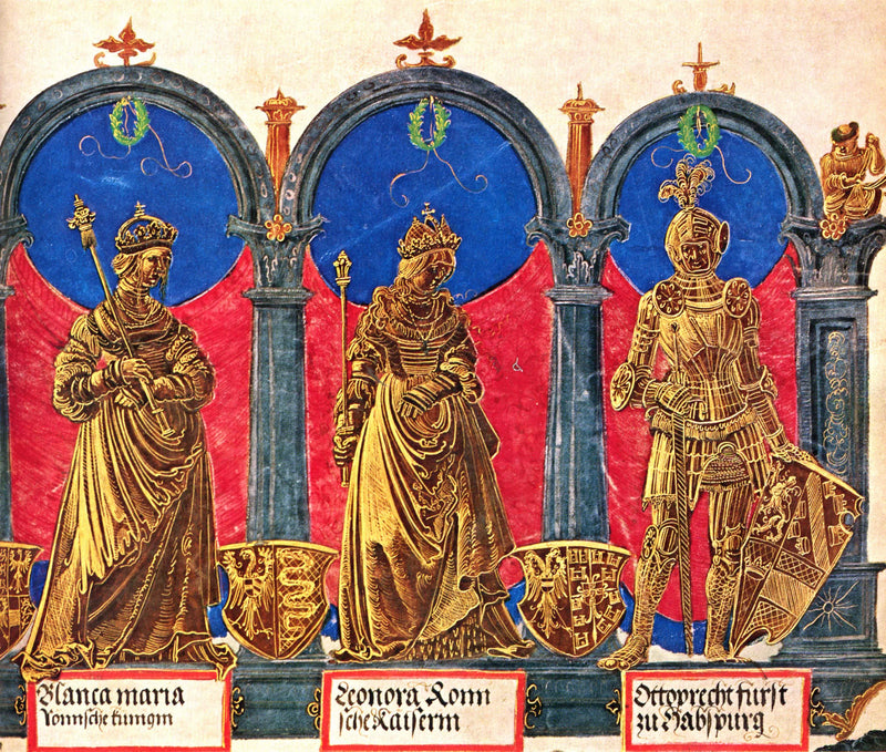 Triumphzug Kaiser Maximilians, Szene: Die Vorfahren des Kaisers, Detail - Albrecht Altdorfer