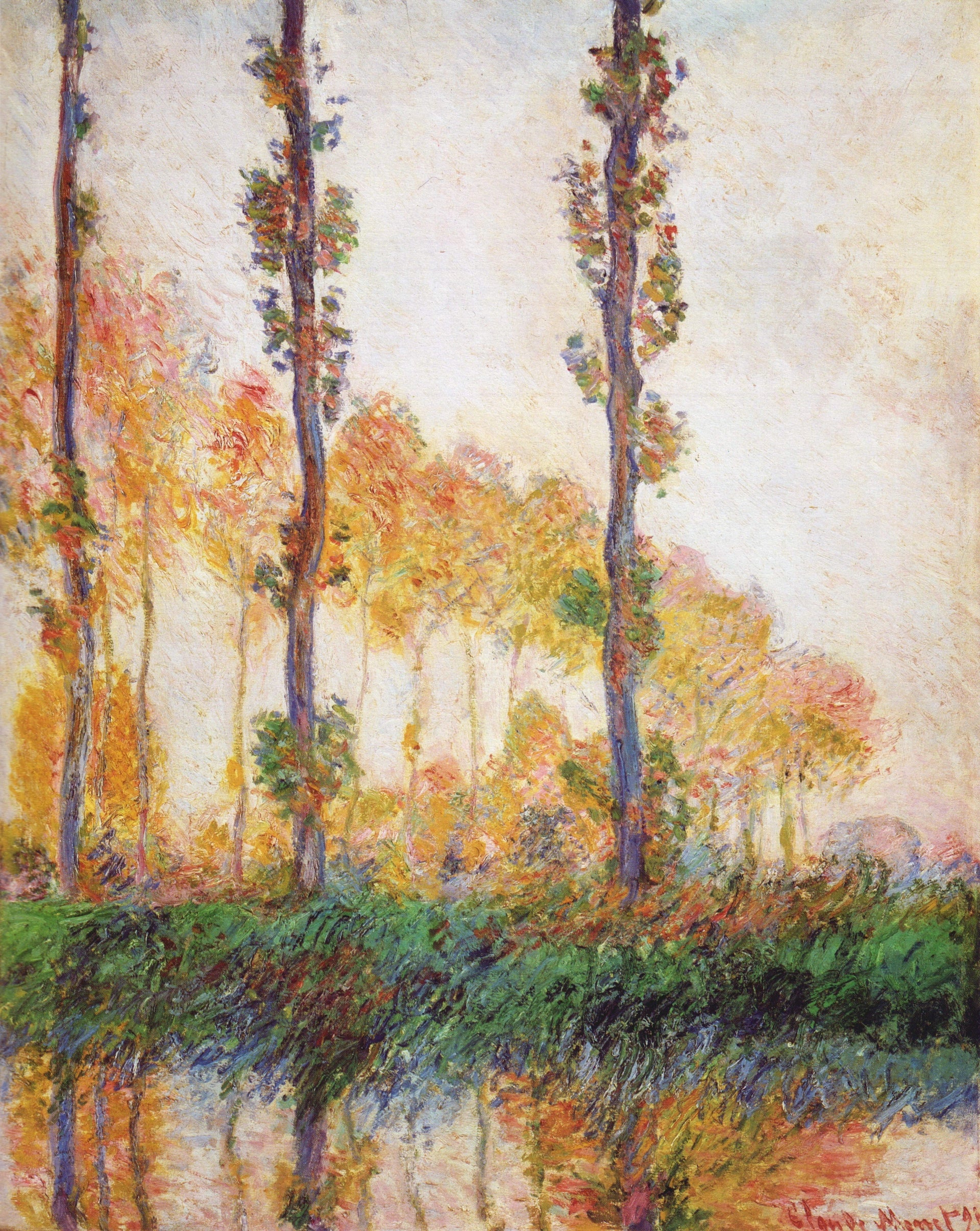 Les Trois Arbres, automne de Claude Monet, 1891 – collection particulière, Wildenstein 1308