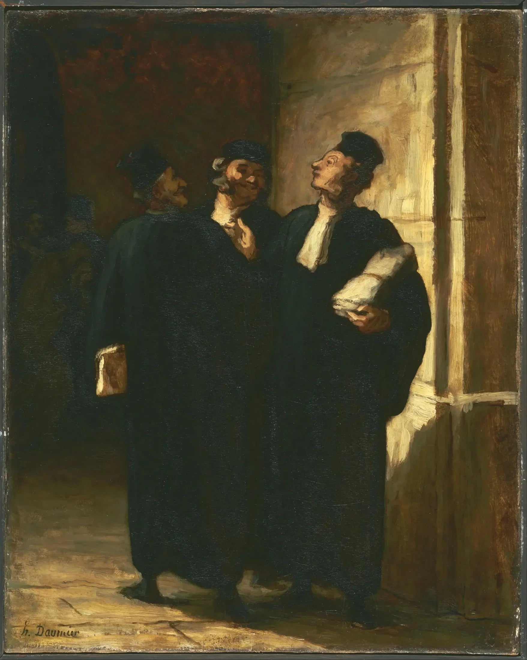 Trois avocats - Honoré Daumier image 1 copie peinte à la main à l’huile