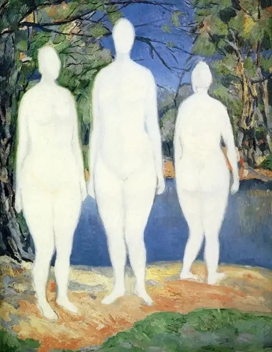 Trois baigneurs - Kazimir Malevich image 1 reproduction de peinture à l’huile