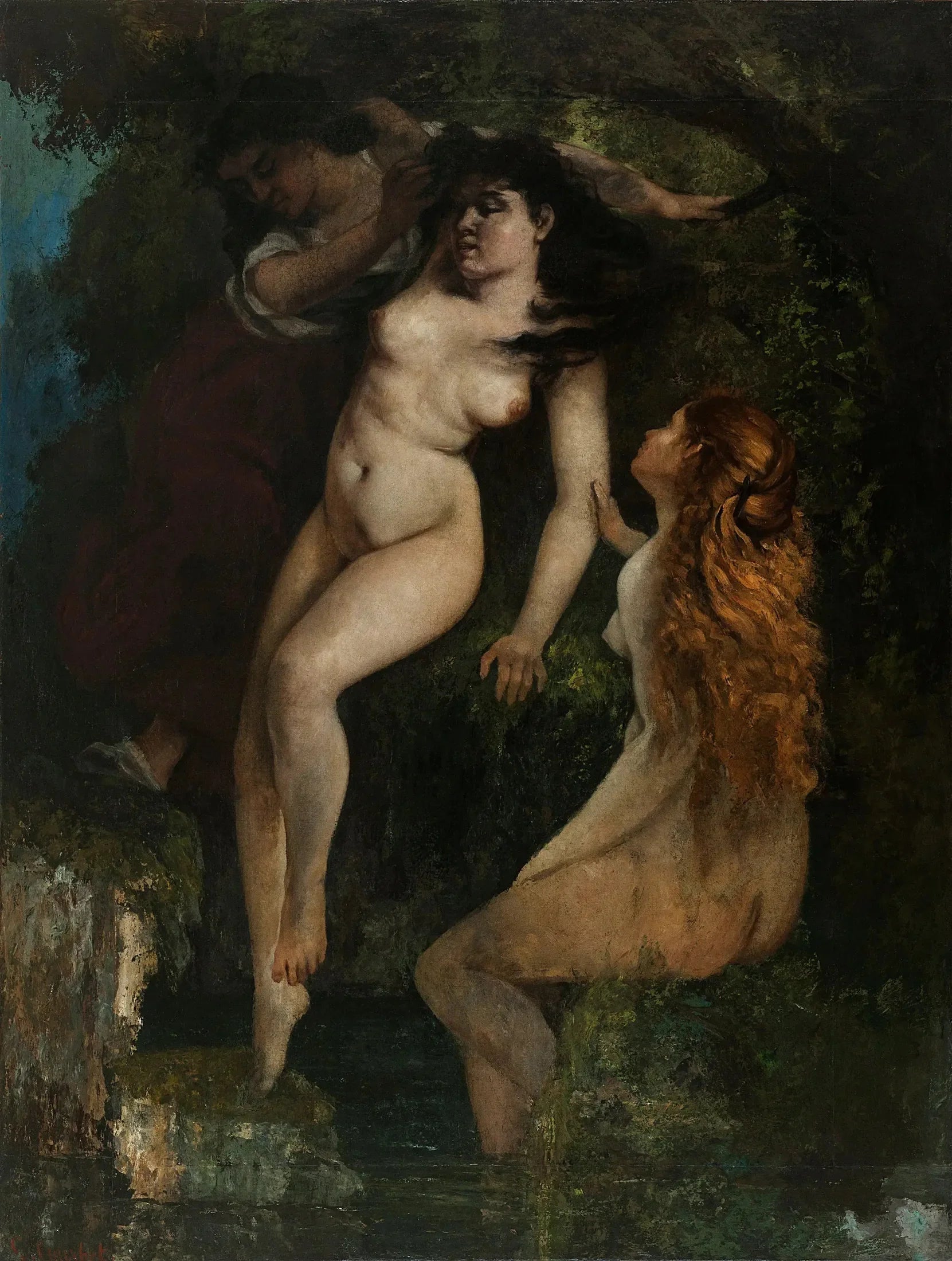 Trois Baigneuses - Gustave Courbet image 1 reproduction réalisée par Alpha Reproduction