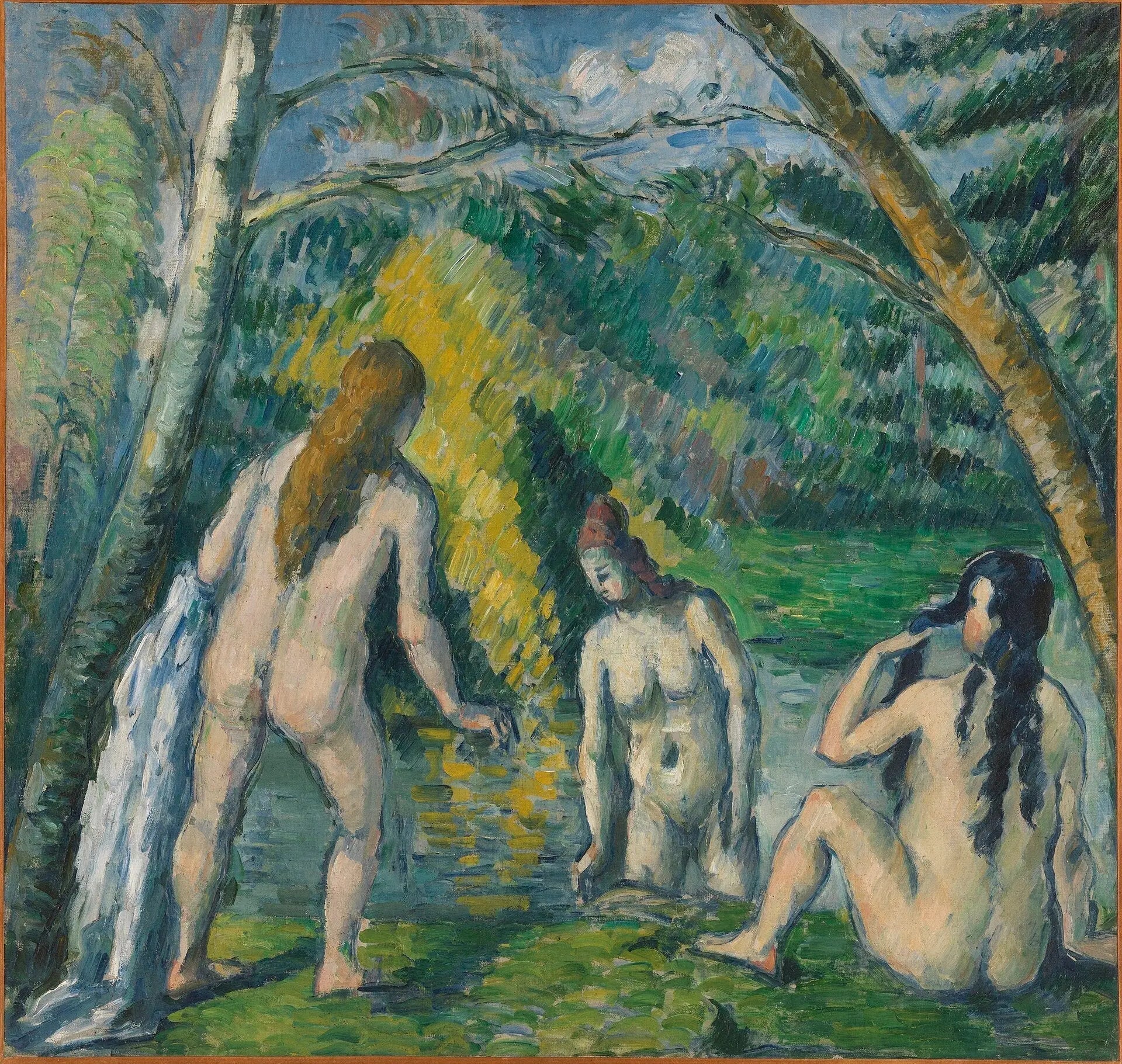 Trois baigneuses - Paul Cézanne image 1 reproduction d’œuvre d’art à l’huile