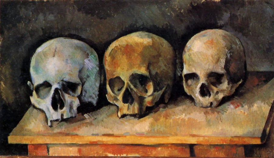 Trois crânes - Paul Cézanne