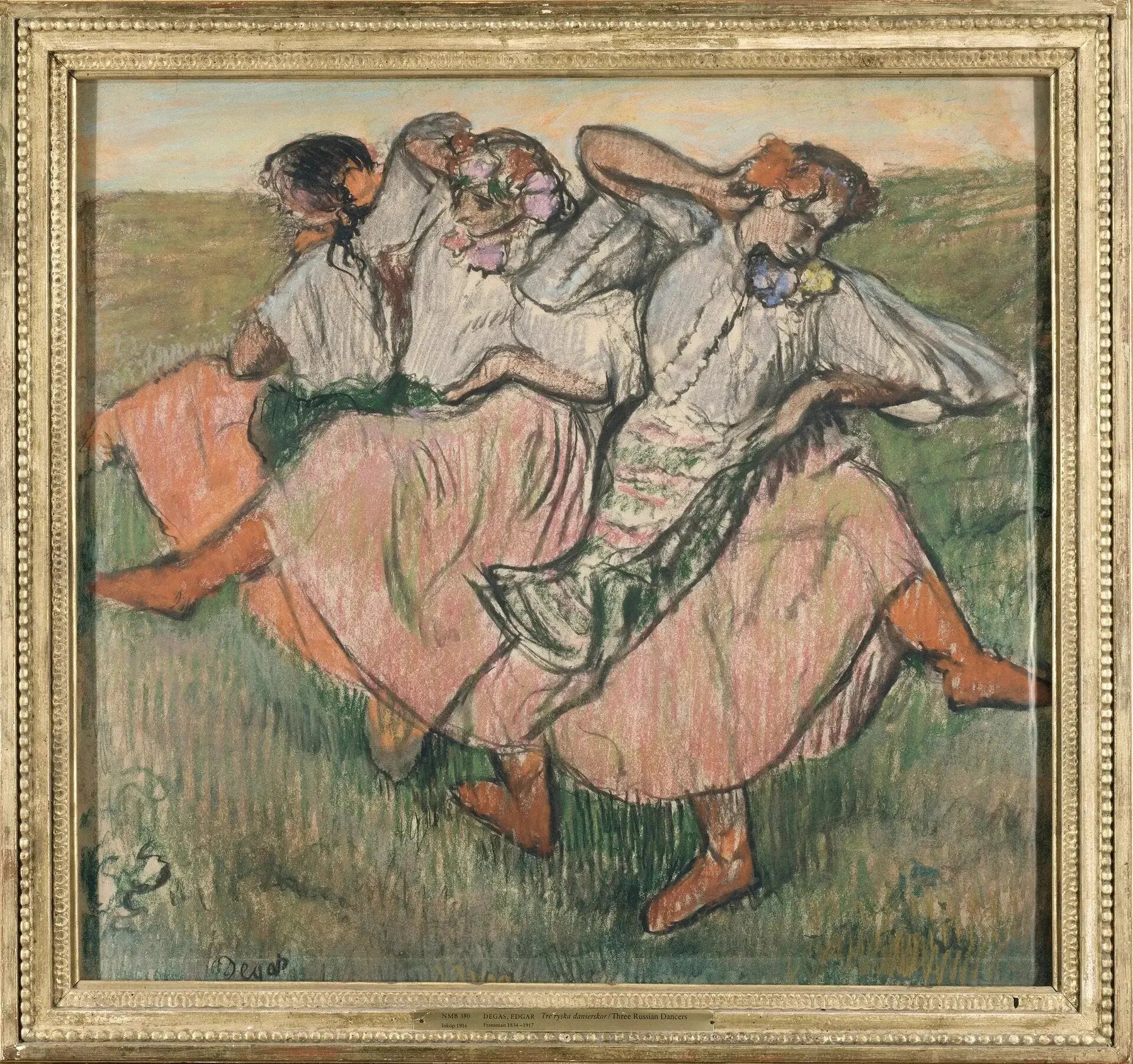 Trois danseurs russes - Edgar Degas image 1 reproduction artisanale de tableau