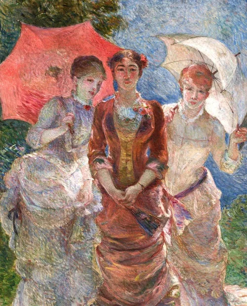 Trois Femmes aux ombrelles - Marie Bracquemond image 1 copie peinte à la main à l’huile
