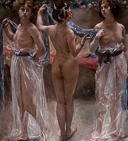 Trois Grâces - Lovis Corinth image 1 reproduction réalisée par Alpha Reproduction
