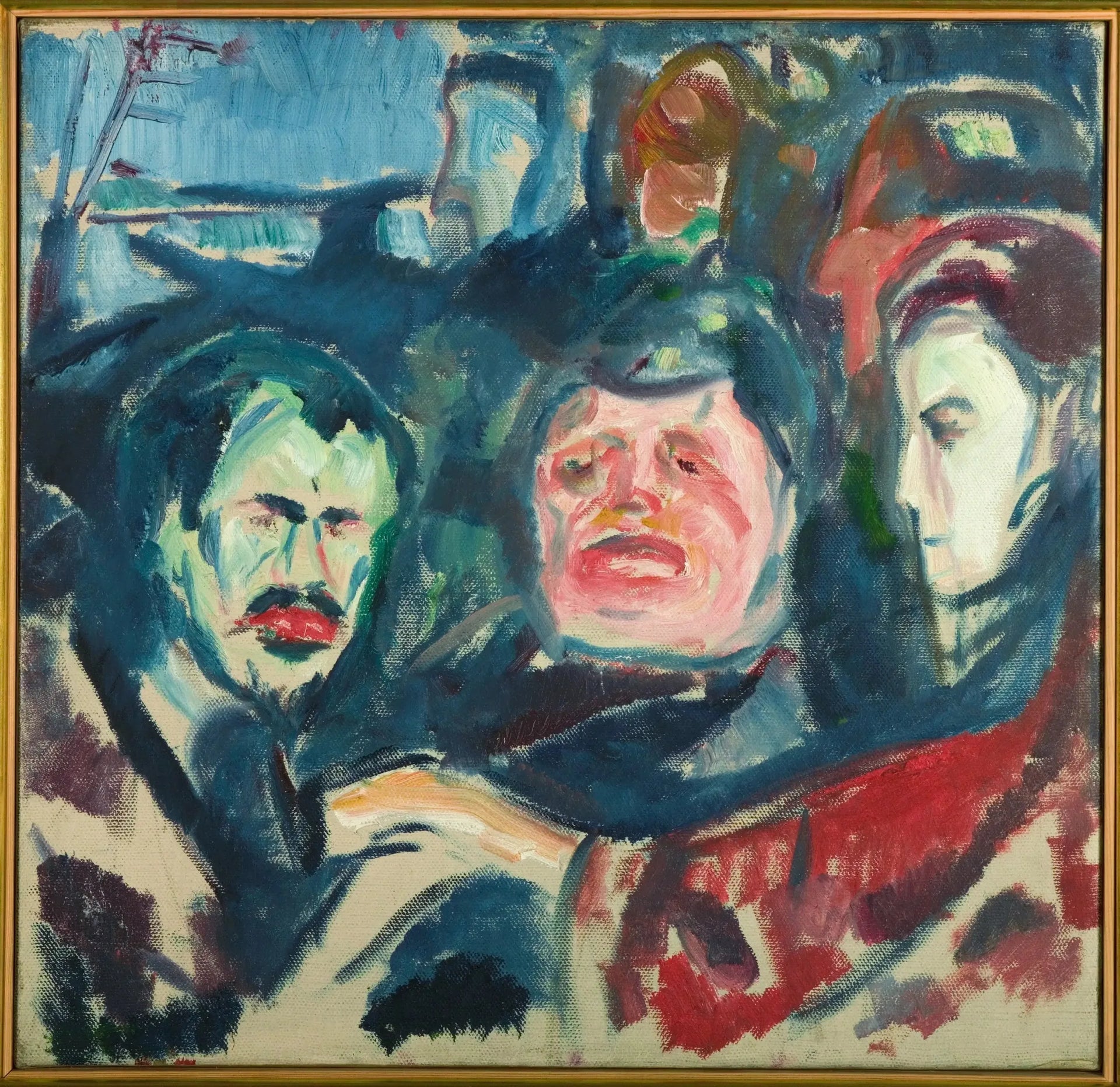 Trois Hommes - Edvard Munch image 1 reproduction artisanale de tableau