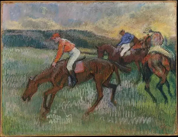 Trois Jockeys - Edgar Degas image 1 reproduction de peinture à l’huile