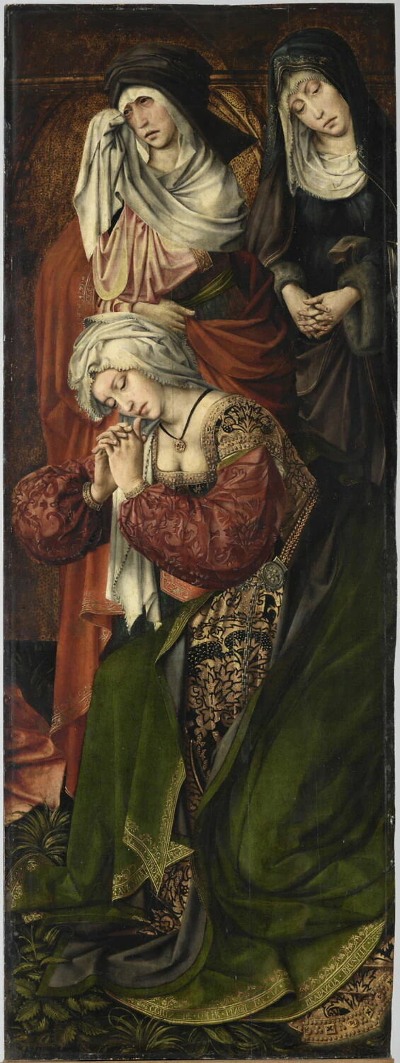 Les Trois Marie en pleurs revers : Sainte Barbe - Colijn de Coter