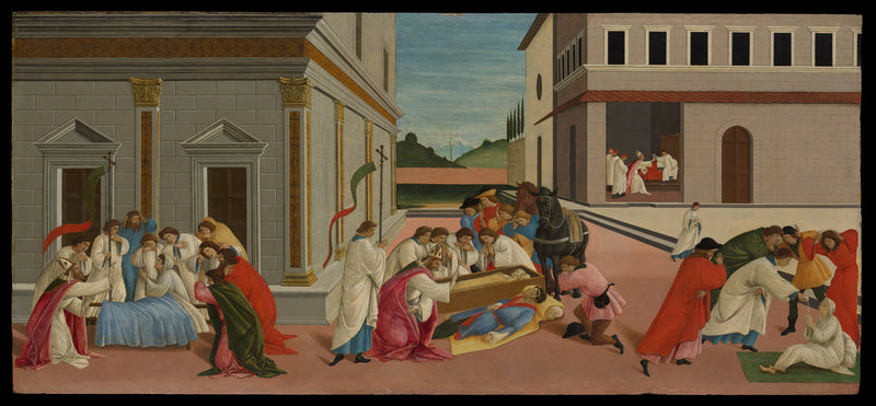 Trois miracles de saint Zénobe - Botticelli (Alessandro di Mariano Filipepi)