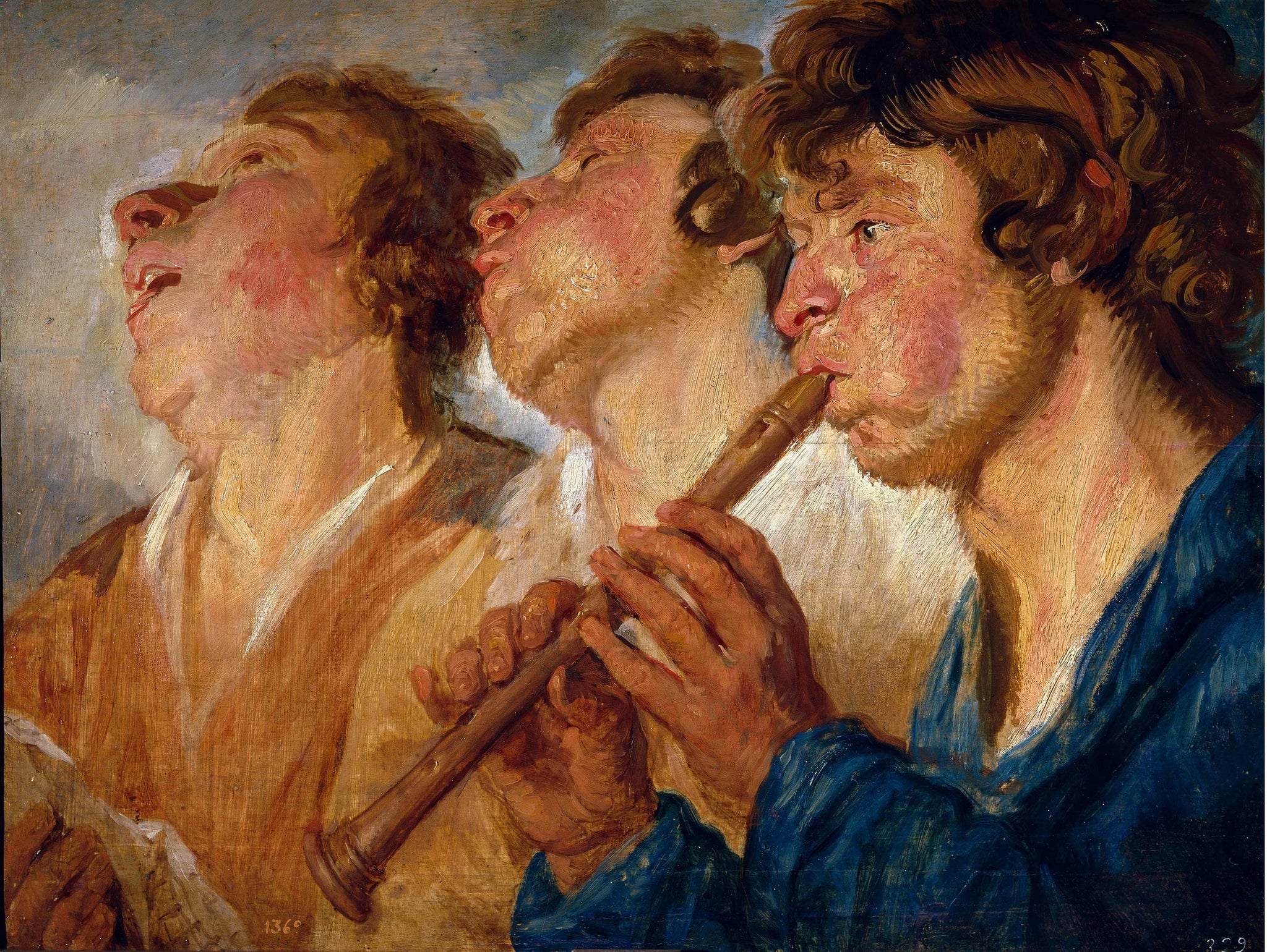 Trois Musiciens ambulants - Jacob Jordaens image 1 reproduction de peinture à l’huile