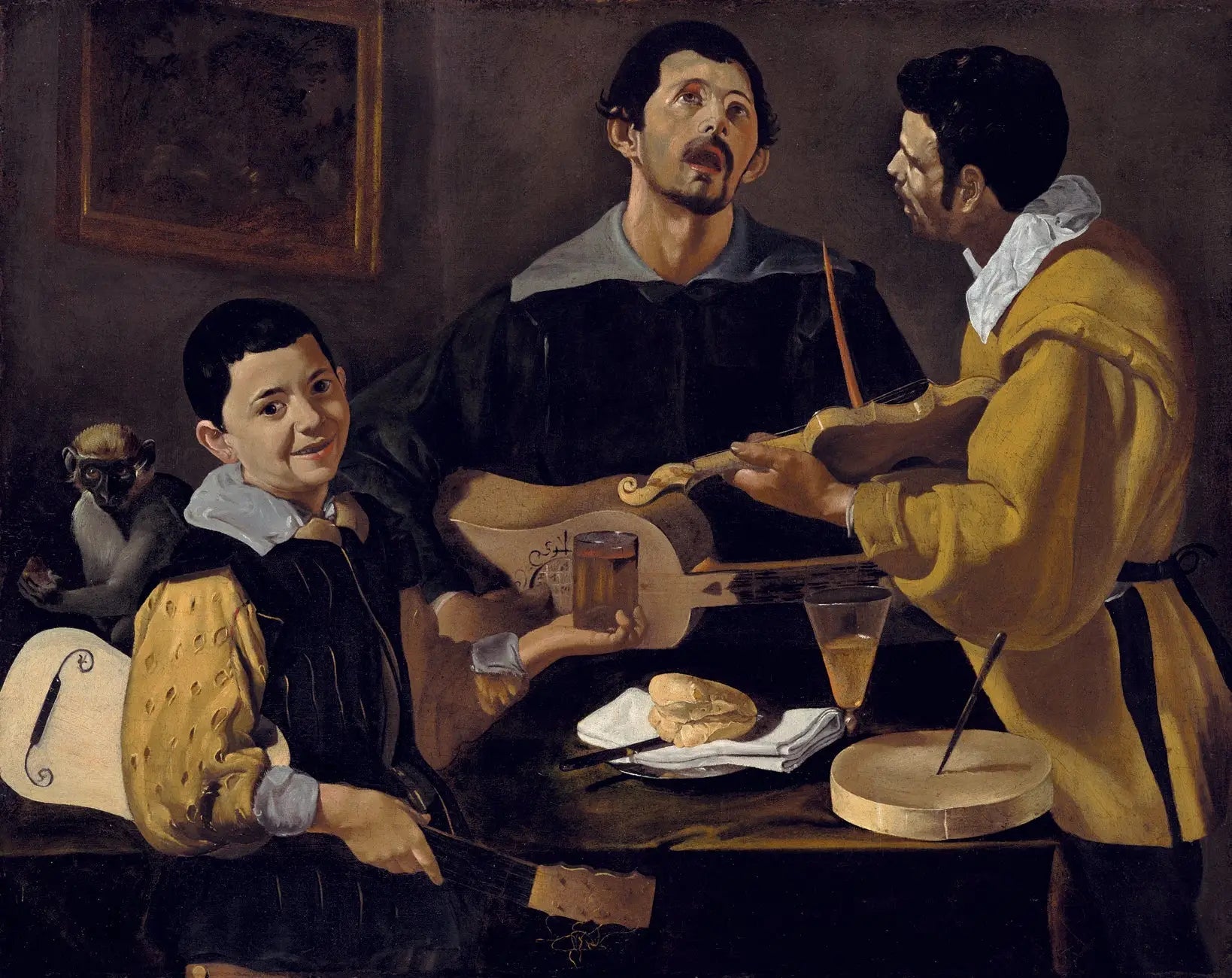 Trois musiciens - Diego Velázquez image 1 copie de tableau peinte à la main