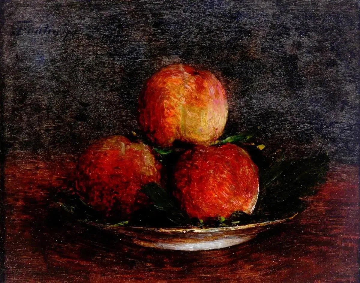 Trois pêches - Henri Fantin-Latour image 1 tableau peint à l’huile sur toile