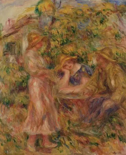 Trois personnages dans un paysage - Pierre-Auguste Renoir