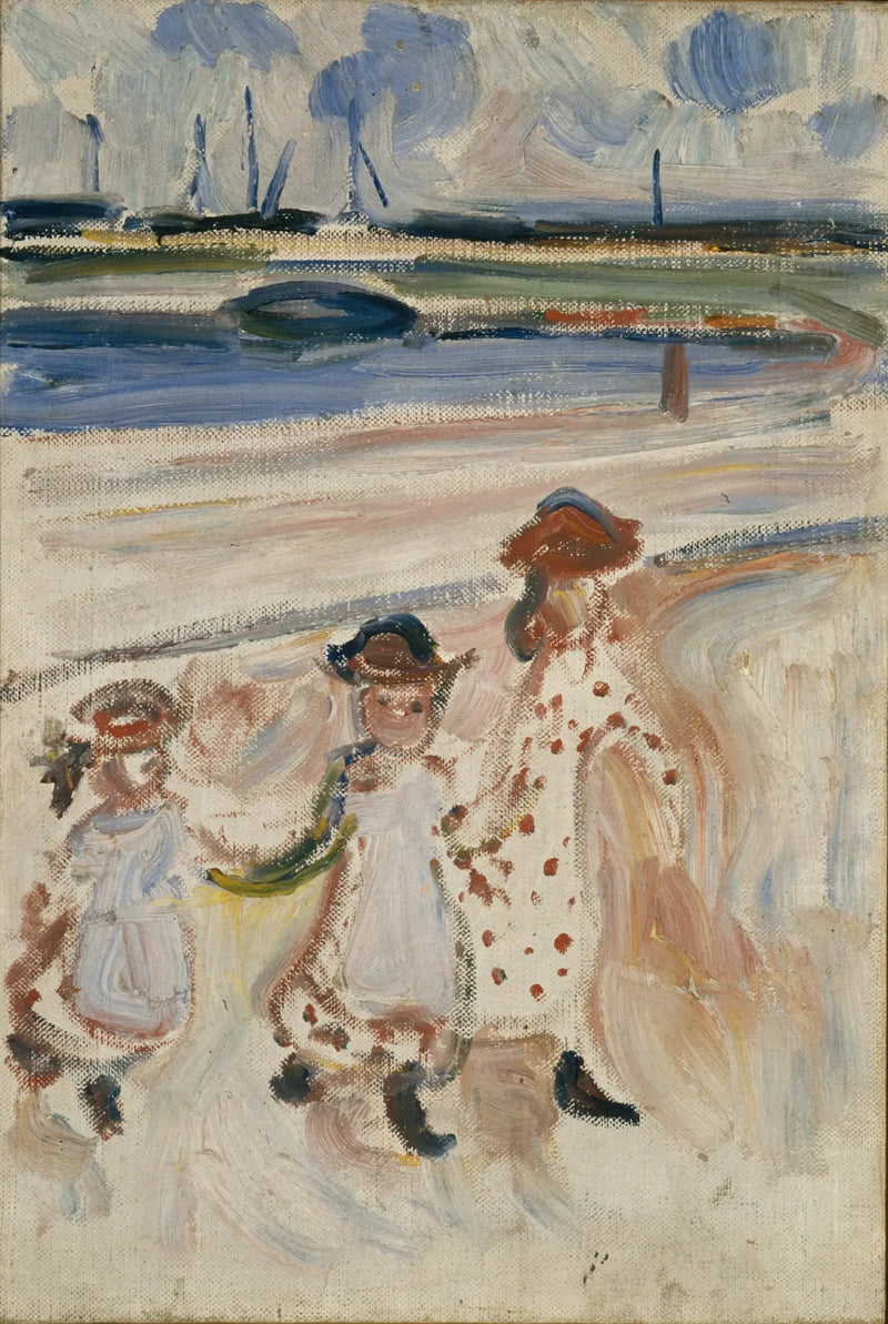 Trois Petites Filles sur la plage - Edvard Munch