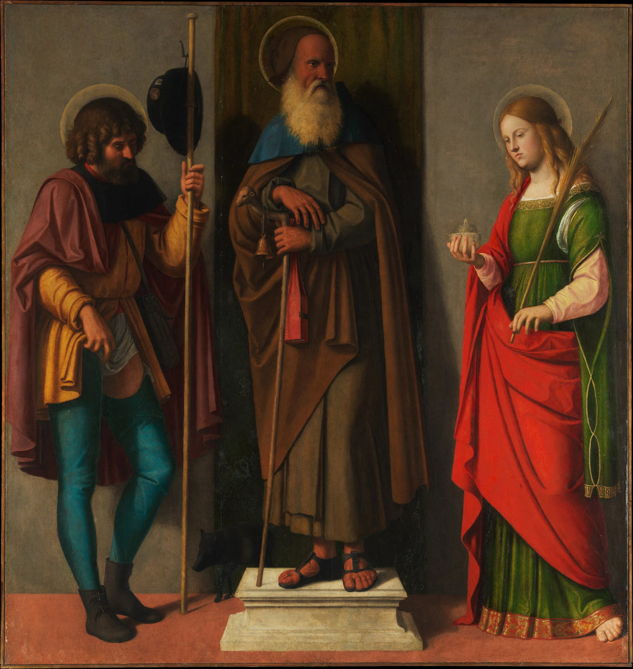 Trois Saints : Roch, Antoine l'Abbé et Lucie - Cima da Conegliano (Giovanni Battista Cima)