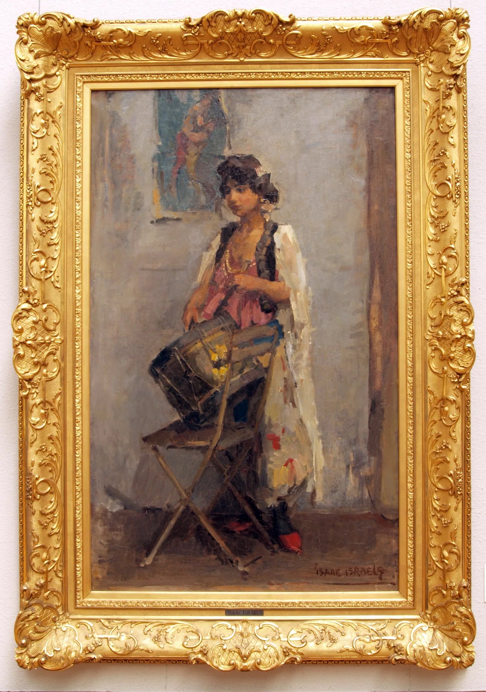 Trommelslaagster - Isaac Israëls image 1 copie de tableau peinte à la main