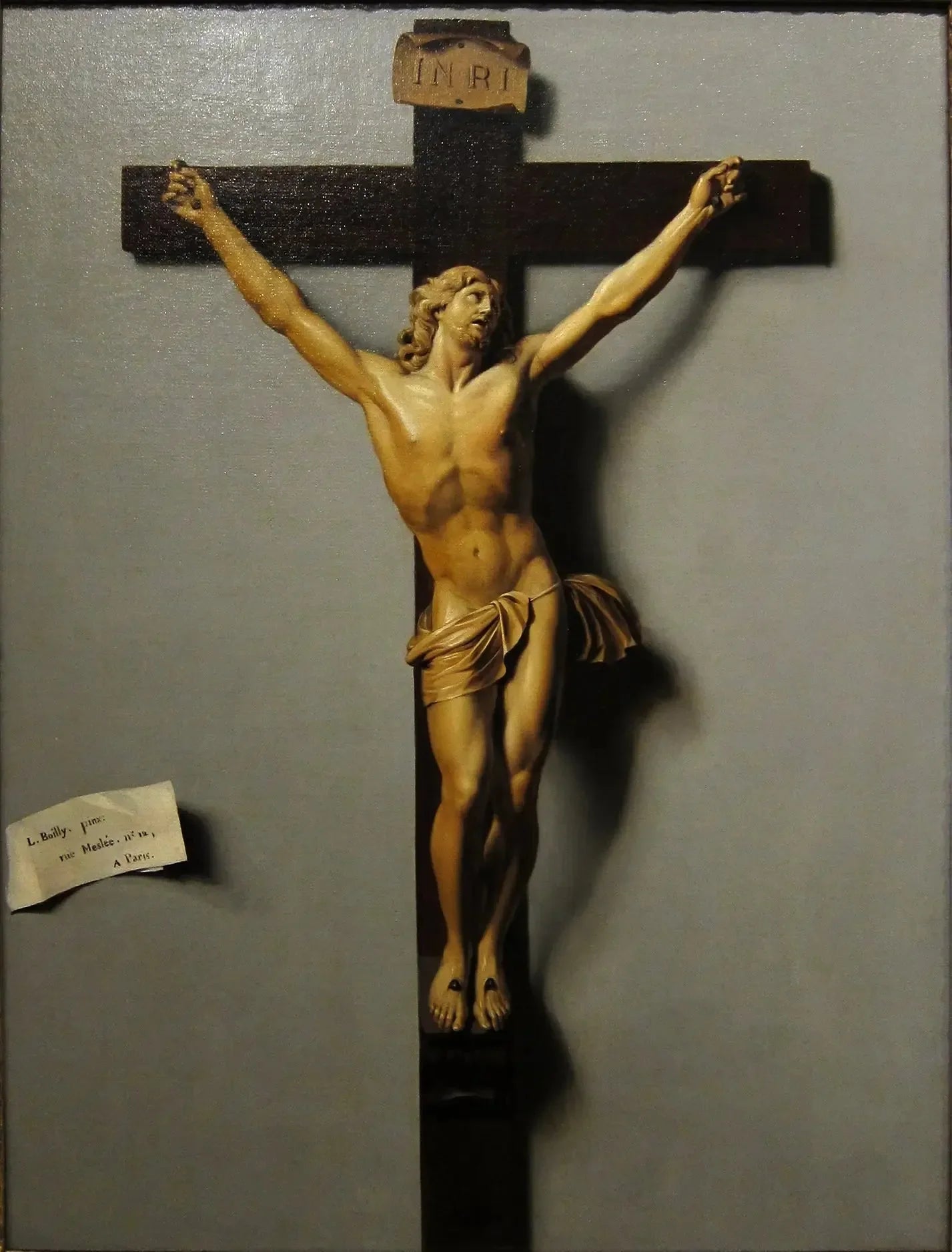 Trompe l'œil au crucifix en ivoire et en bois - Louis-Léopold Boilly image 1 reproduction artisanale de tableau