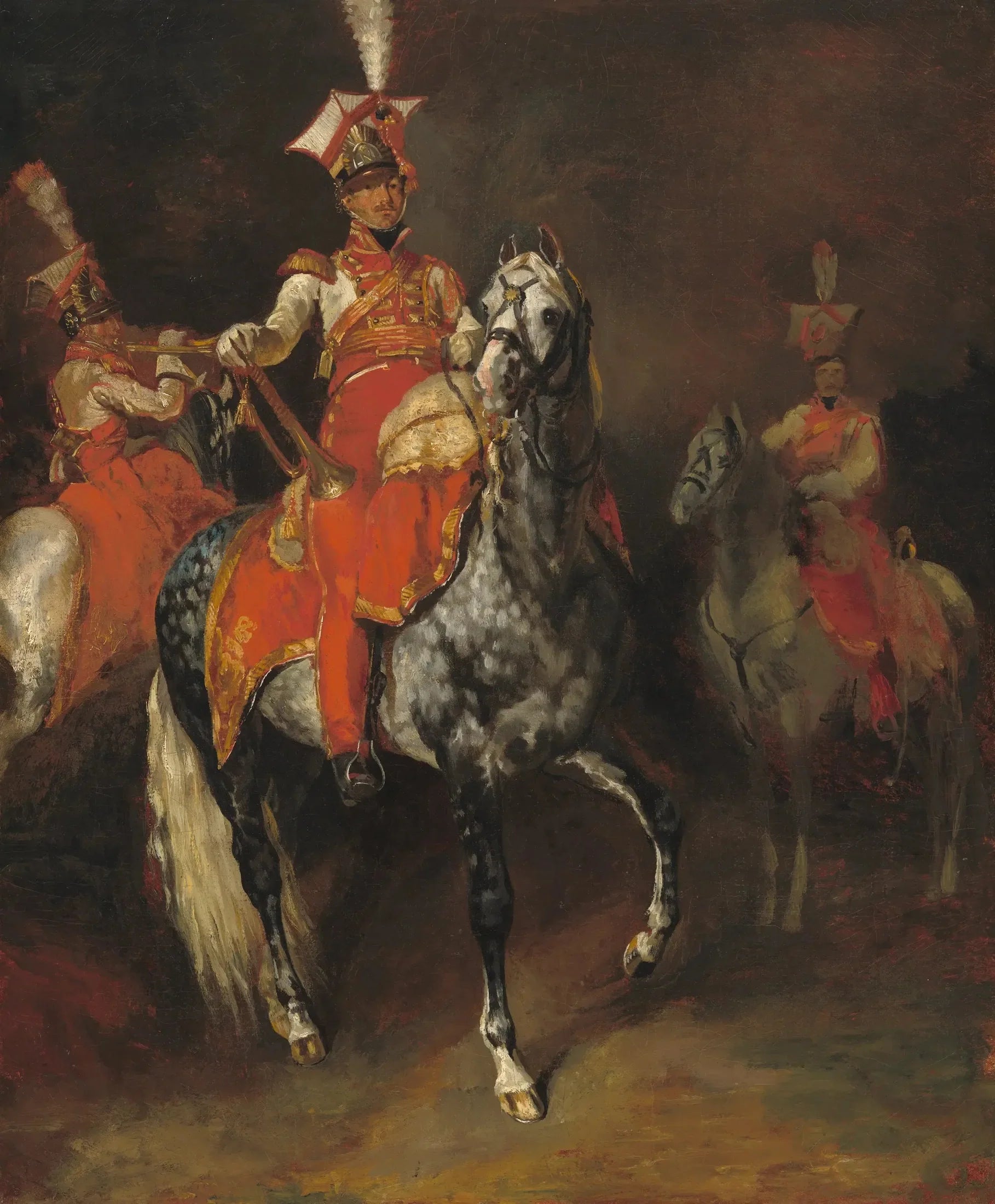 Trompettistes à cheval de la Garde impériale de Napoléon - Théodore Géricault image 1 reproduction de peinture à l’huile