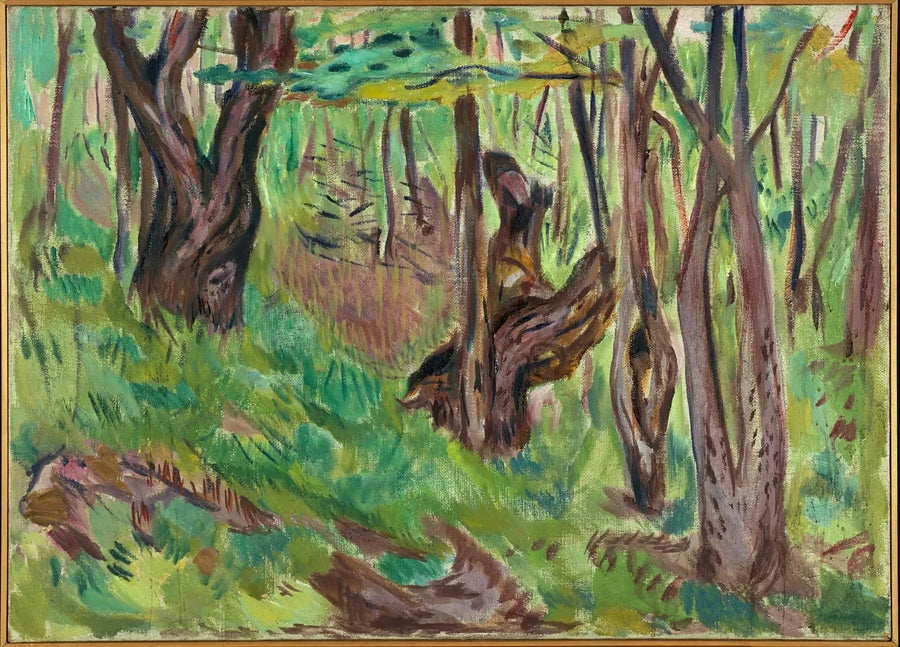 Troncs d'arbres rugueux en été - Edvard Munch